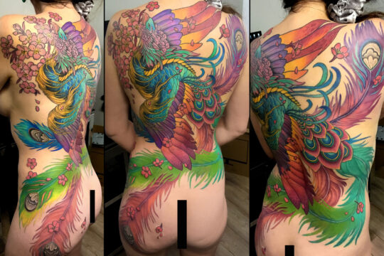 Tatouage japonais phénix