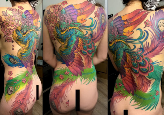 Tatouage japonais phénix
