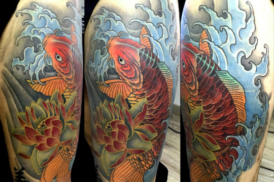 Tatouage japonais carpe