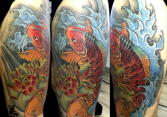 Tatouage japonais carpe