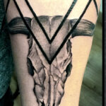 Tatouage réaliste de crâne