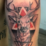 Tatouage réaliste de cerf réalisé à Aix-en-Provence