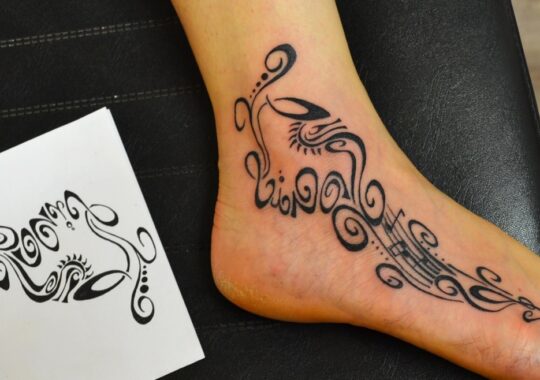 Petit tatouage pied réalisé à Aix-en-Provence