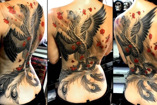 Tatouage japonais de phénix