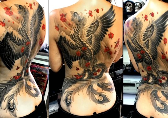 Tatouage japonais de phénix