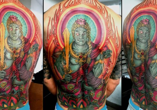 Tatouage japonais de fudo myoo