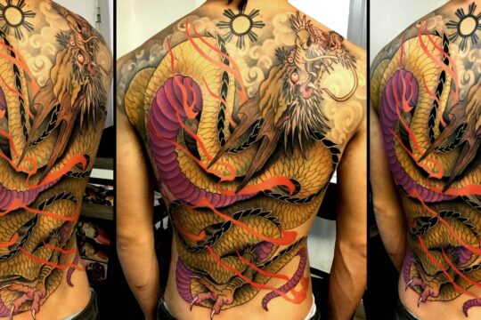 Tatouage japonais de dragon