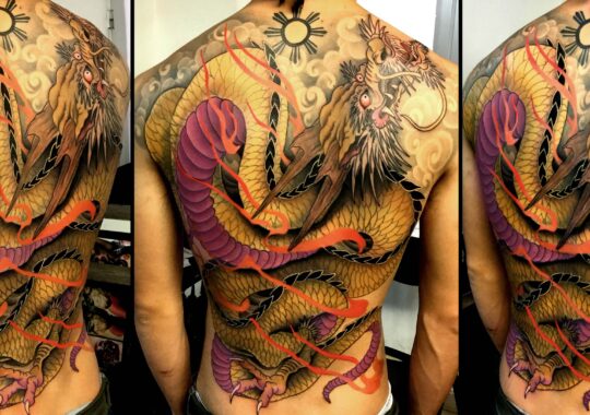 Tatouage japonais de dragon