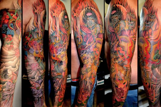 Tatouage japonais de fudo myoo