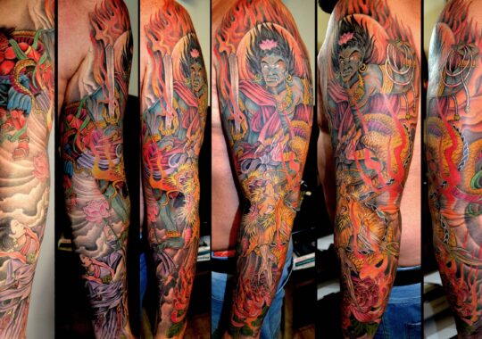 Tatouage japonais de fudo myoo