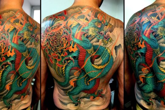 Tatouage japonais de dragon