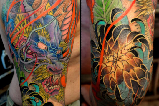 Tatouage japonais de dragon