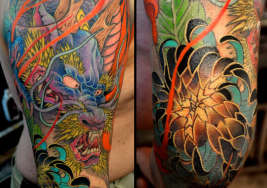 Tatouage japonais de dragon