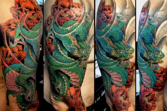 Tatouage japonais de dragon