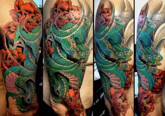 Tatouage japonais de dragon