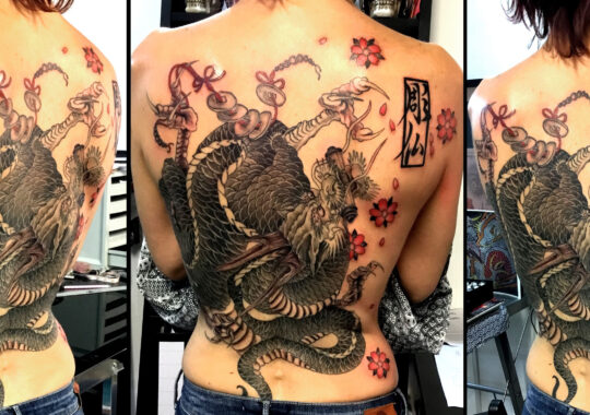 Tatouage dragon japonais traditionnel