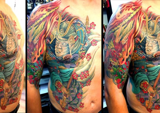 Tatouage japonais de samurai