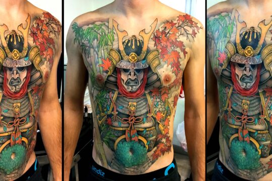 Tatouage japonais de samourai