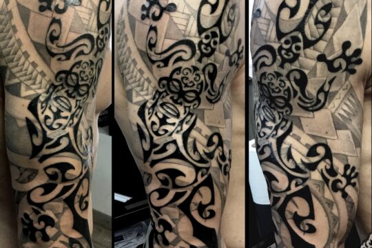 Tatouage maori réalisé par un tatoueur à Aix-en-Provence