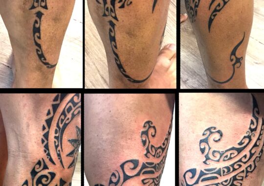 Tatouage maori de raie à Aix-en-Provence