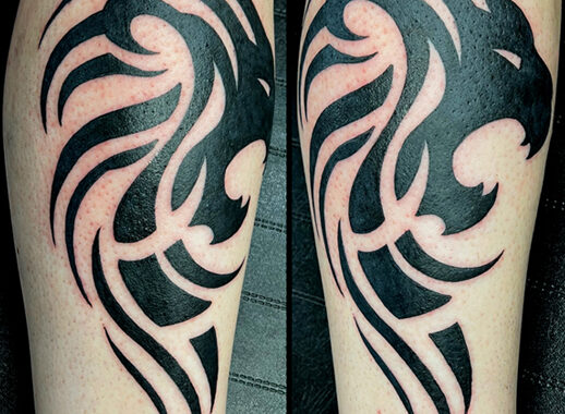 Tatouage tribal de lion