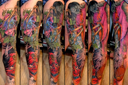 Tatouage japonais suikoden par un tatoueur à Aix-en-Provence